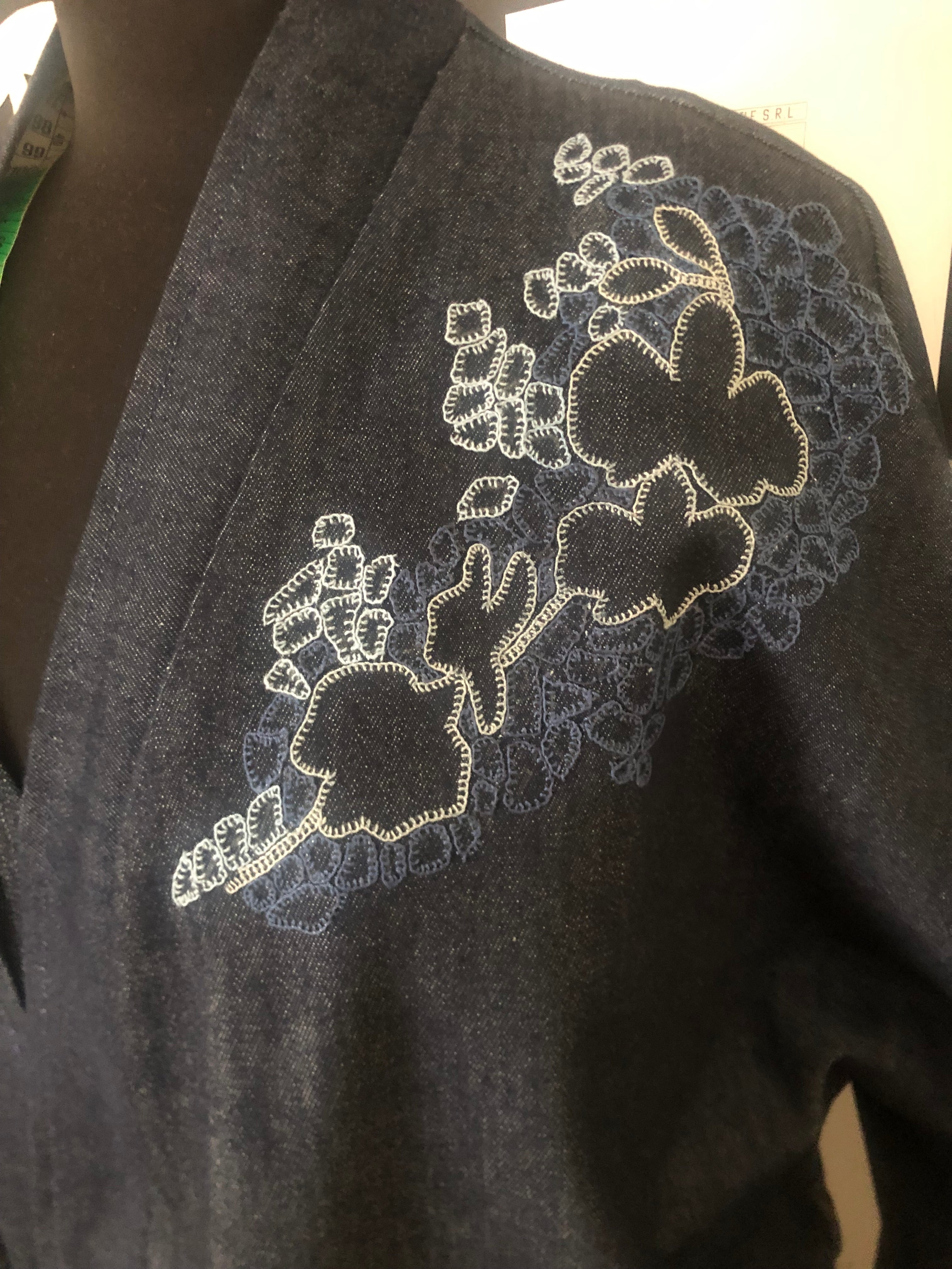 Kimono denim orchidea